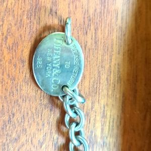 Return to Tiffany oval tag necklace sterling silver